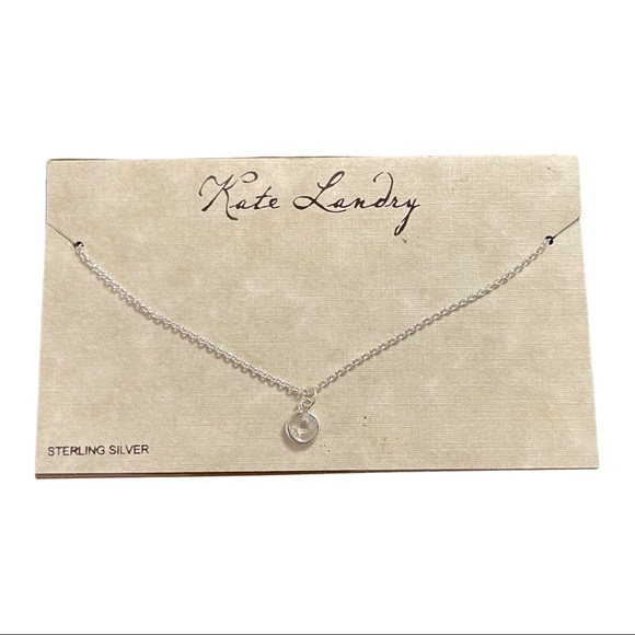 Kate Landry Jewelry - Kate Landry Sterling Silver Anklet with Crystal